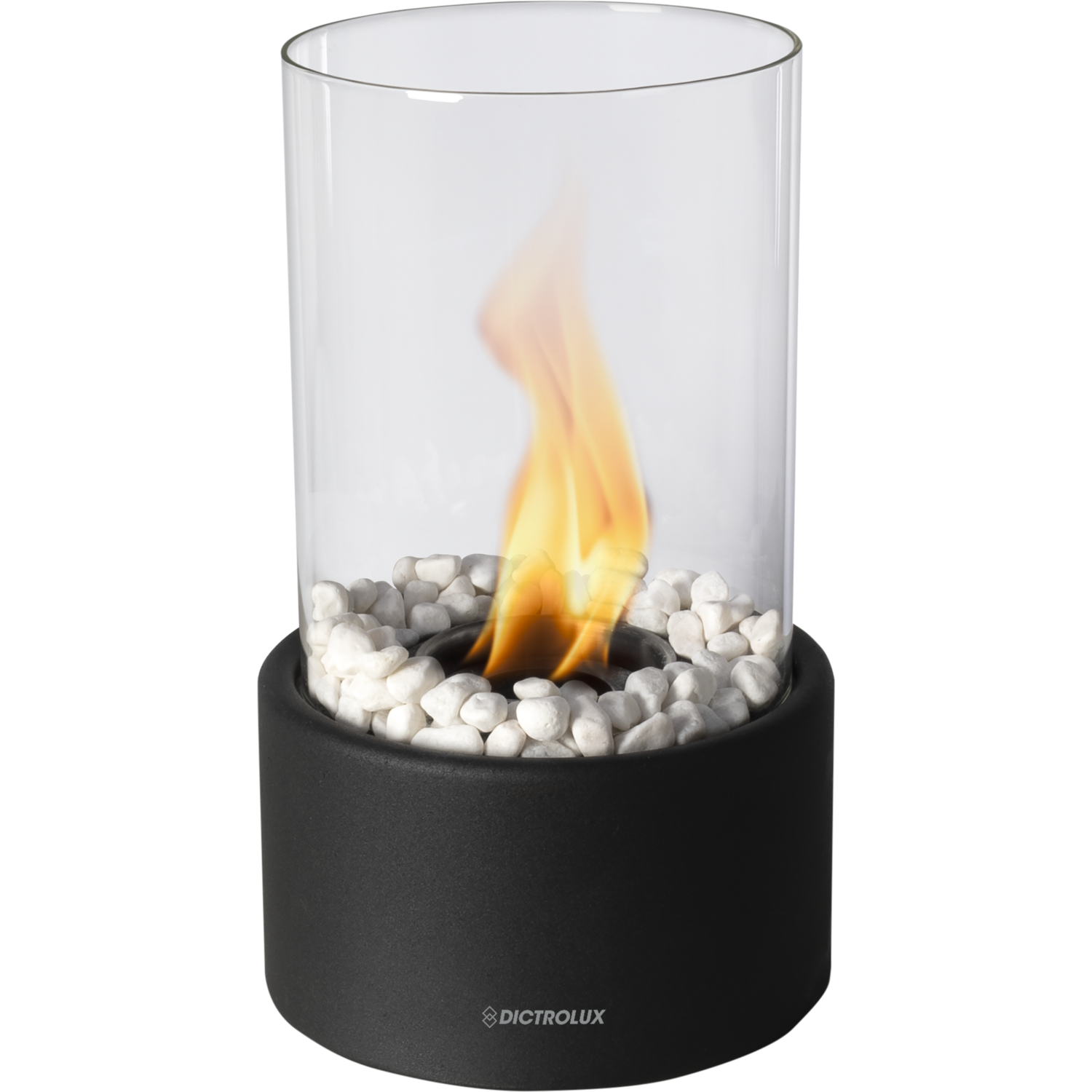 DICTROLUX - Camino a Bioetanolo con pietre Arcadia 360Watt - h27 cm x diametro 16cm